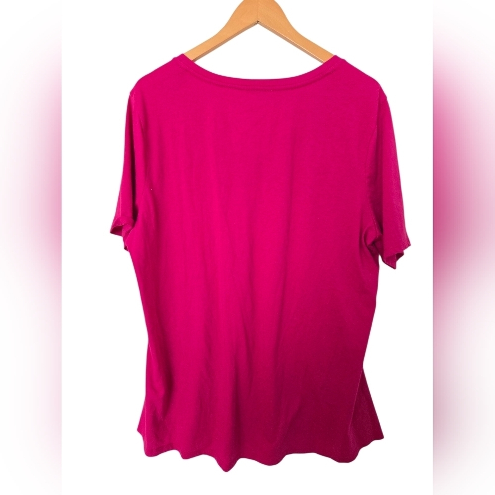 Terra & Sky Women's V-Neck Tops Size 0X/14 - Picture 6 of 6